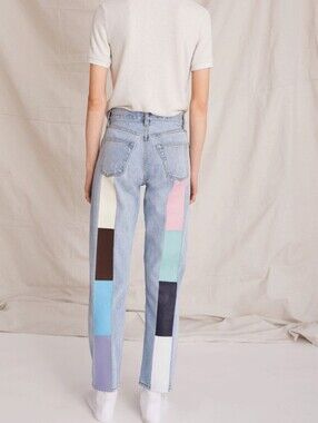 Still Here Pastel Rainbow Tate Jeans Straight Leg Ankle